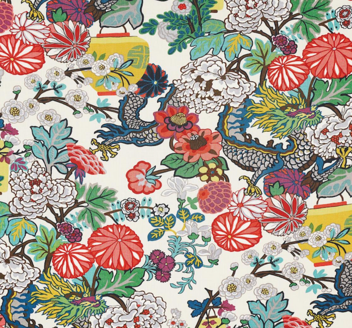Dekowe Chiang Mai Dragon Pillow Cover In Alabaster Schumacher Textiles