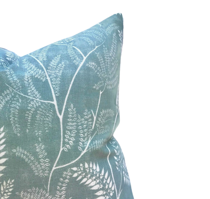 Dekowe Chiara Floral Pillow Cover In Sky Blue Lisa Fine Textiles