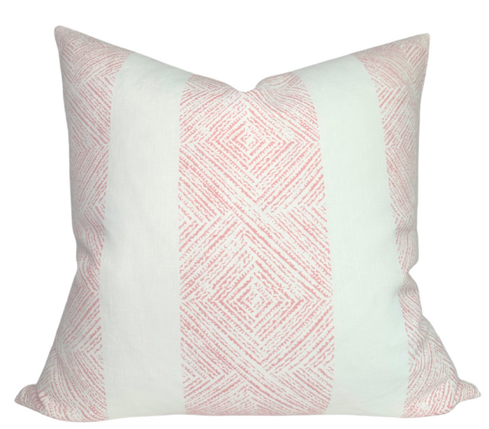 dekowe Clipperton Stripe Pillow Cover in Blush Pink