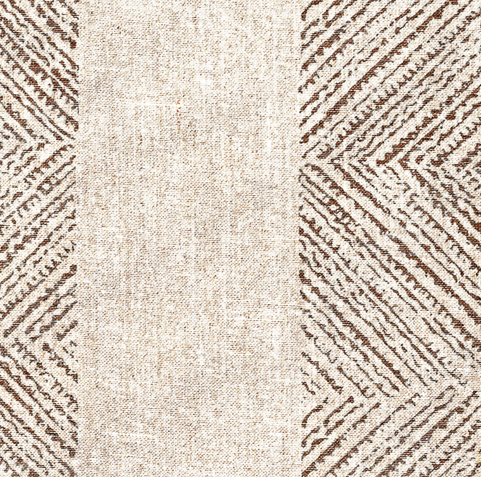 Dekowe Clipperton Stripe Pillow Cover In Brown On Natural