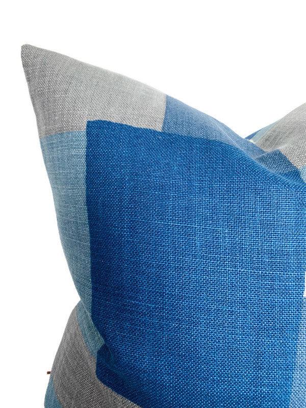 Dekowe Collage Pillow Cover In Indigo Gray Peter Dunham Textiles