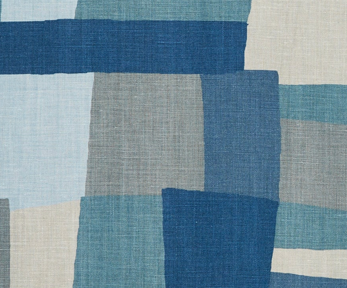 Dekowe Collage Pillow Cover In Indigo Gray Peter Dunham Textiles