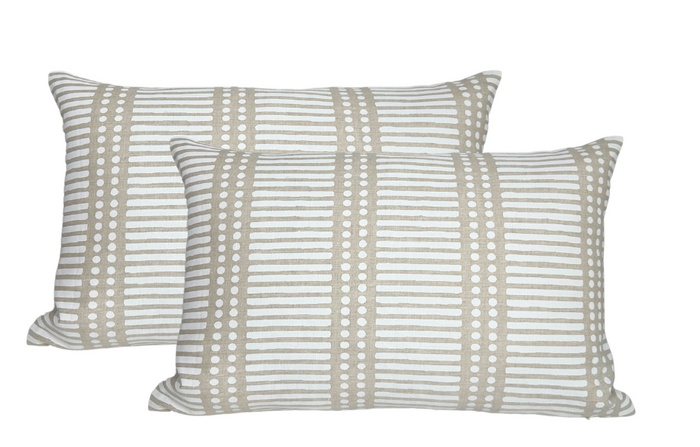 Dekowe Dash Dot Pillow Cover In Chalk Walter G Textiles