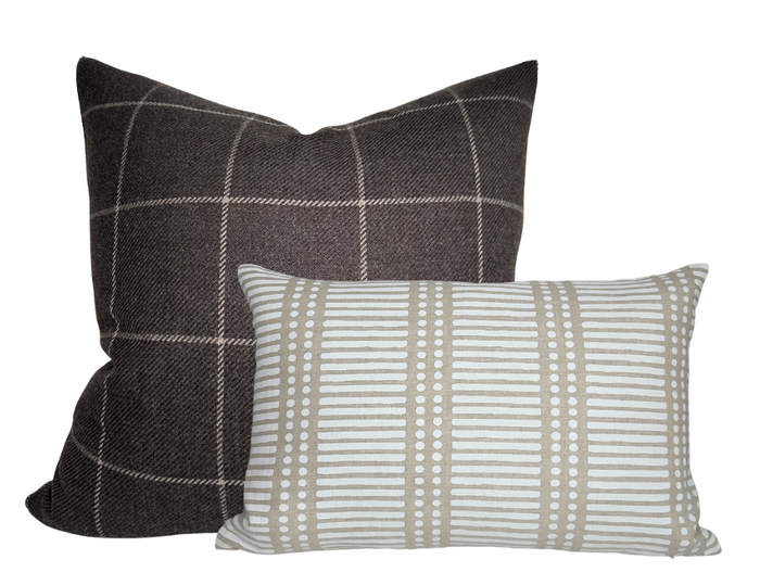 Dekowe Dash Dot Pillow Cover In Chalk Walter G Textiles