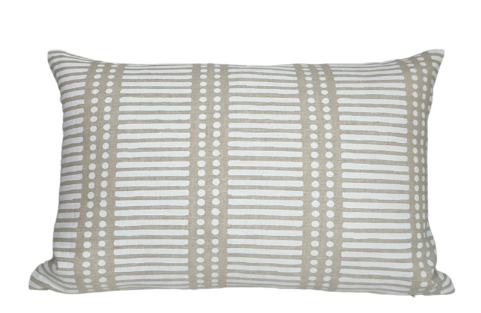 dekowe Dash Dot Pillow Cover in Chalk Walter G Textiles