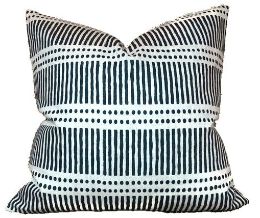 dekowe Dash Dot Pillow Cover in Indian Teal Walter G Textiles
