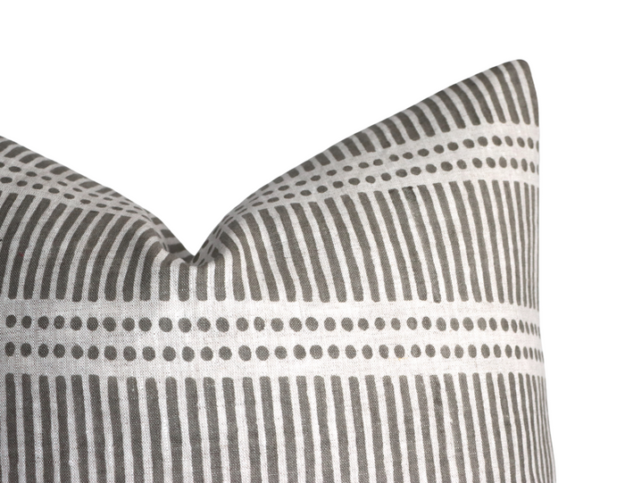 Dekowe Dash Dot Pillow Cover In Mud Walter G Textiles