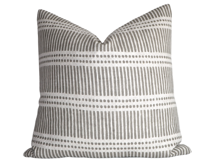 dekowe Dash Dot Pillow Cover in Mud Walter G Textiles