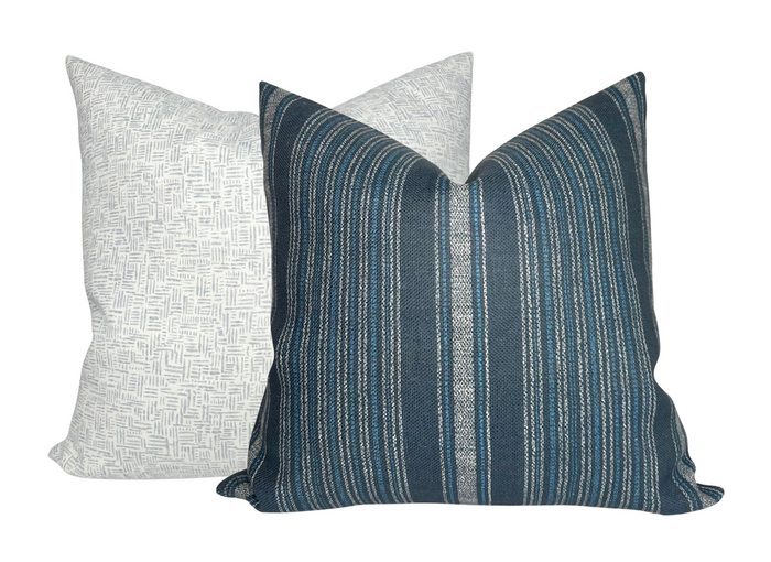 Dekowe Dash Pillow Cover In Indigo McLaurin + Piercy Textiles