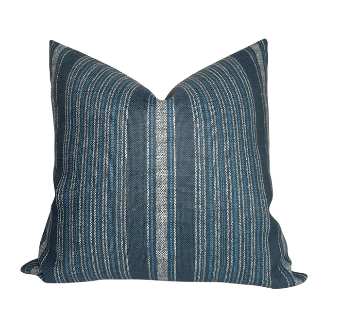 dekowe Dash Pillow Cover in Indigo McLaurin + Piercy Textiles
