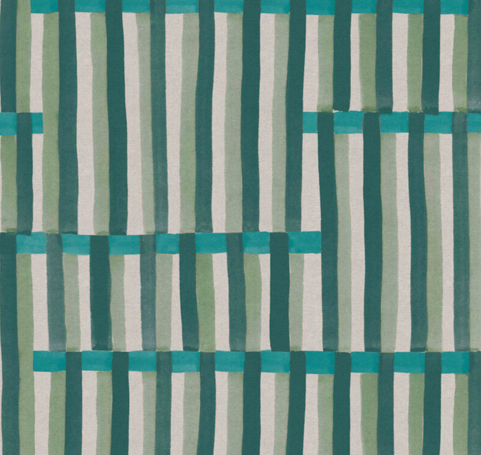 Dekowe Anni Stripe Pillow Cover In Green