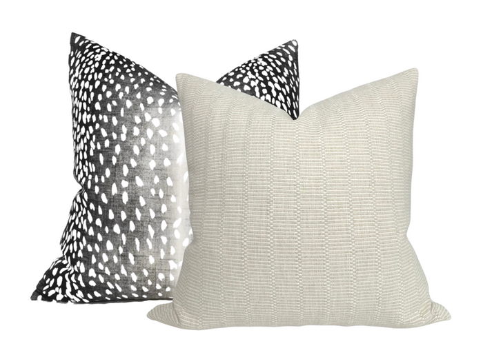 Dekowe Antelope Pillow Cover In Charcoal