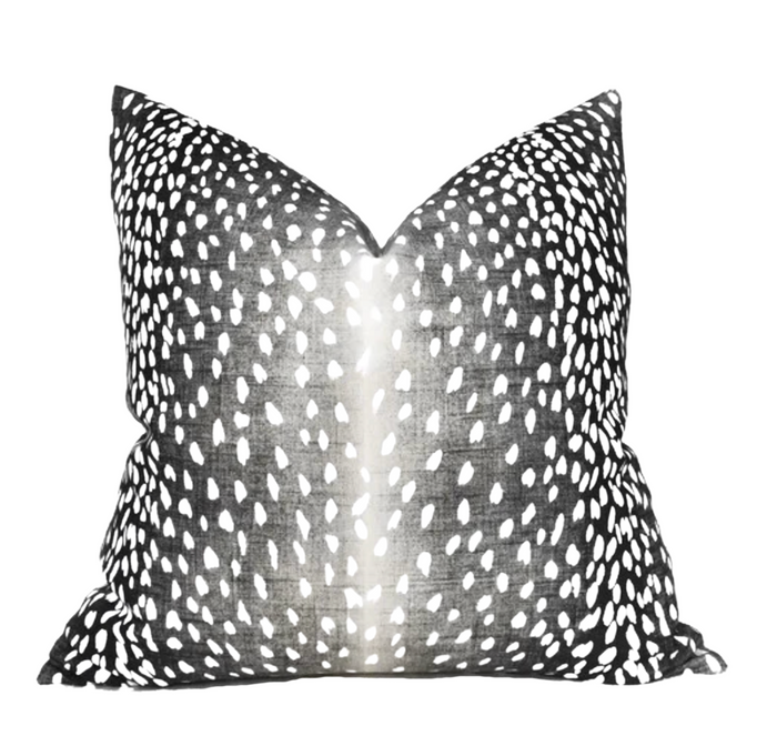 dekowe Antelope Pillow Cover in Charcoal