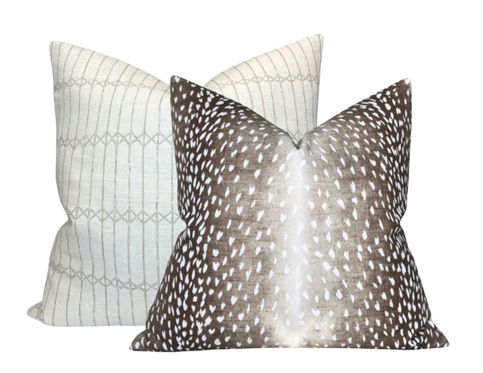 Dekowe Antelope Pillow Cover In Dark Brown