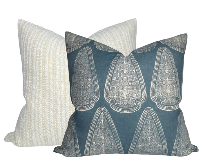 Dekowe Artemis Pillow Cover In Lake Blue