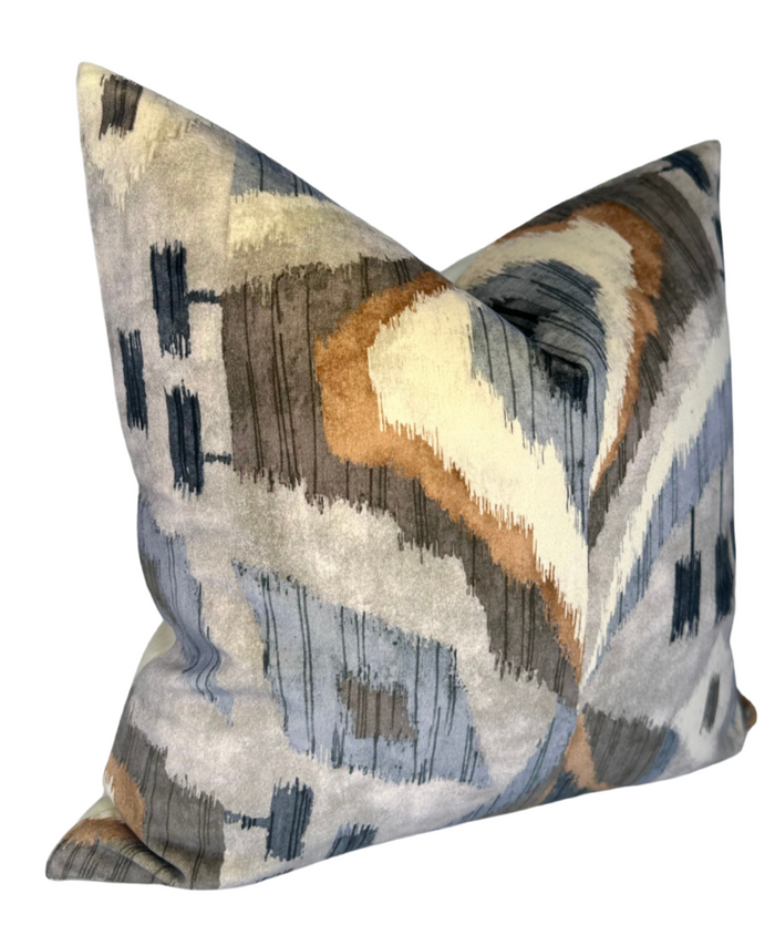 Dekowe Artesian Velvet Pillow Cover In Birch