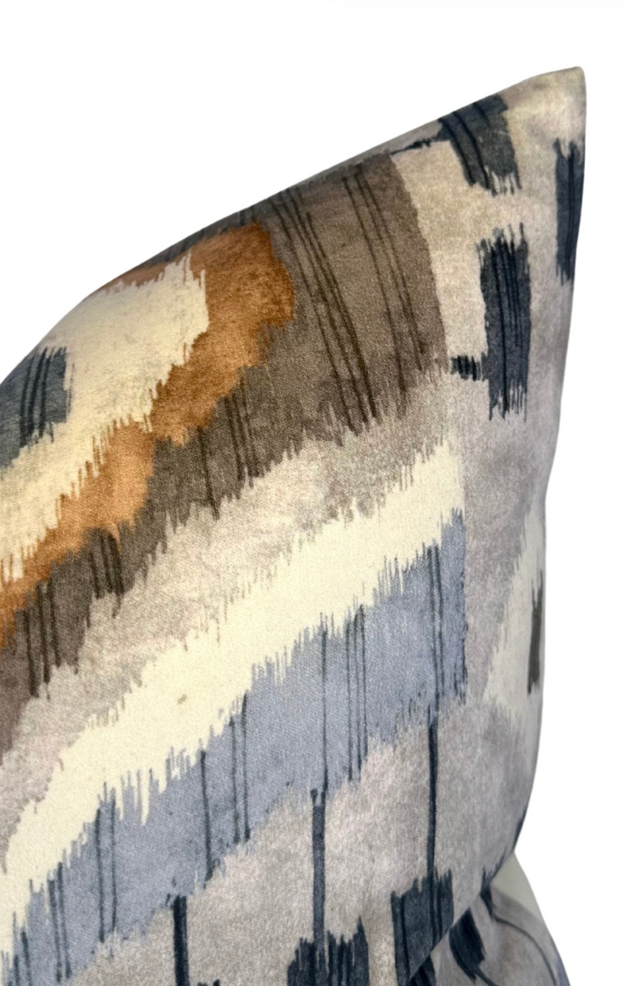 Dekowe Artesian Velvet Pillow Cover In Birch