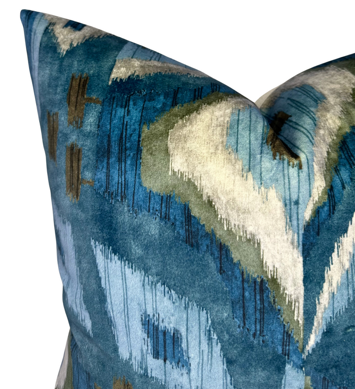 Dekowe Artesian Velvet Pillow Cover In Mineral