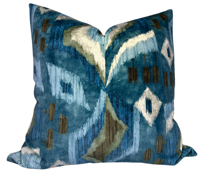 dekowe Artesian Velvet Pillow Cover in Mineral