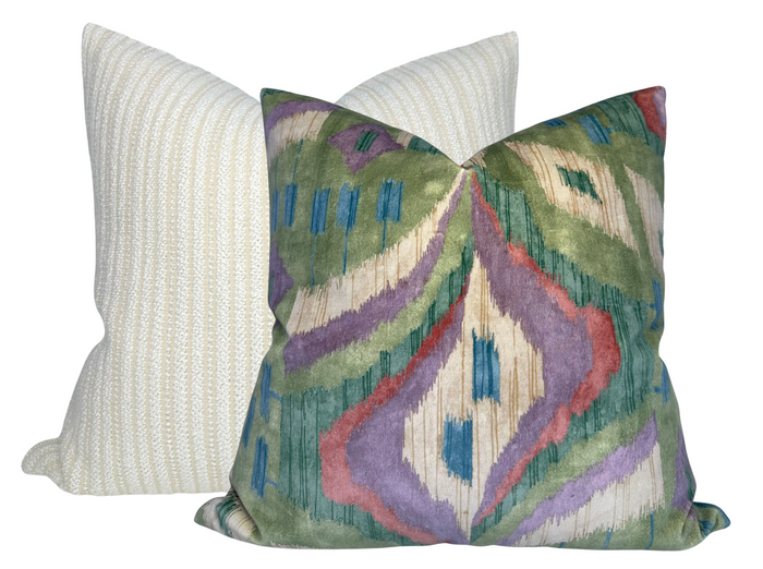Dekowe Artesian Velvet Pillow Cover In Wild Sage