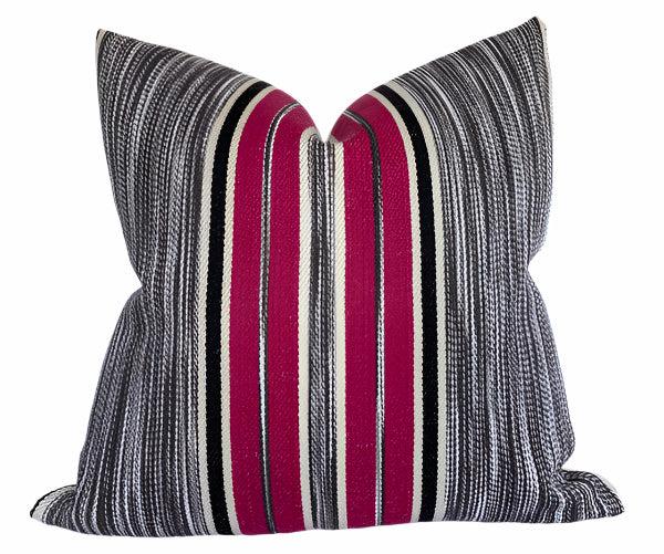dekowe Audley Stripe Pillow Cover in Berry