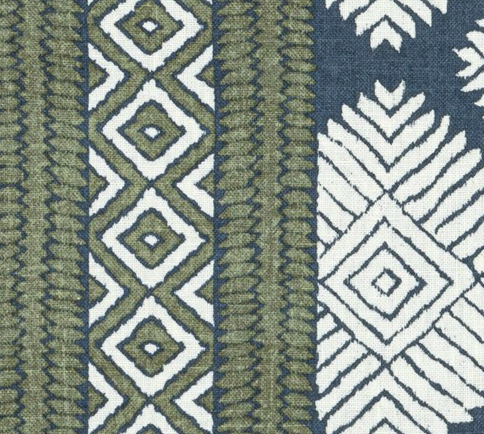 Dekowe Austin Pillow Cover In Bluestone + Green