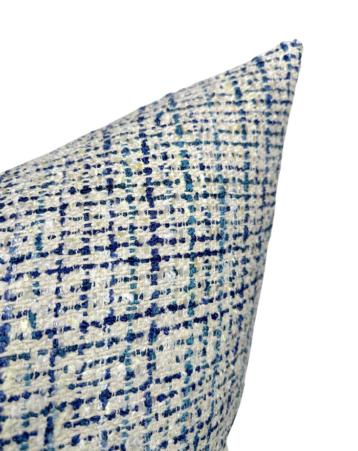 Dekowe Babe's Tweed Pillow Cover In Blues