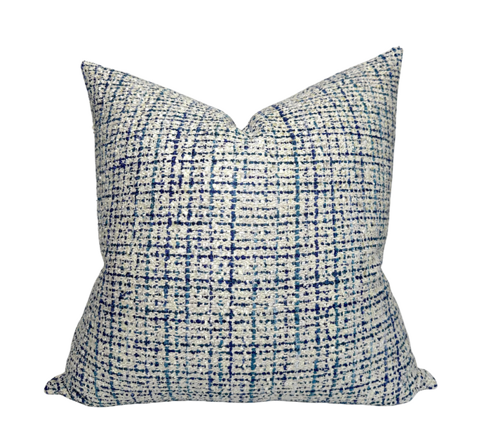 dekowe Babe's Tweed Pillow Cover in Blues