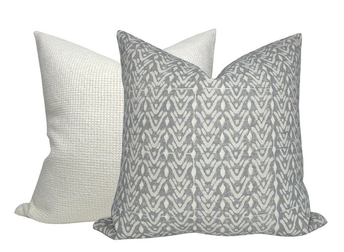 Dekowe Bellflower Pillow Cover In Cadet