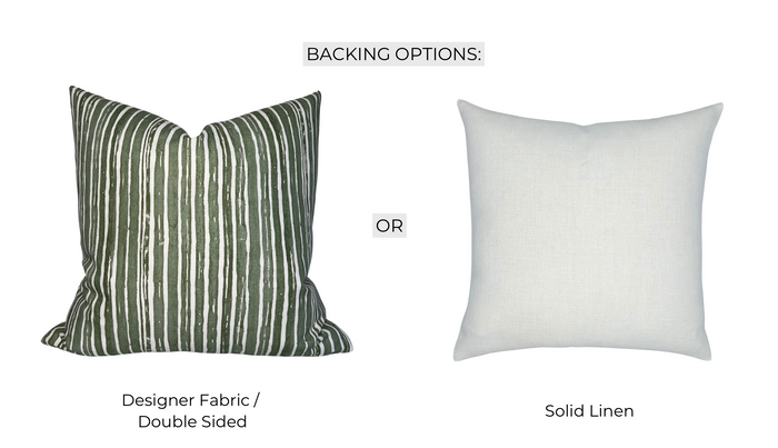 Dekowe Benson Stripe Pillow Cover In Pine Green