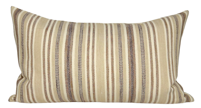 dekowe Bentley Stripe Pillow Cover in Tan