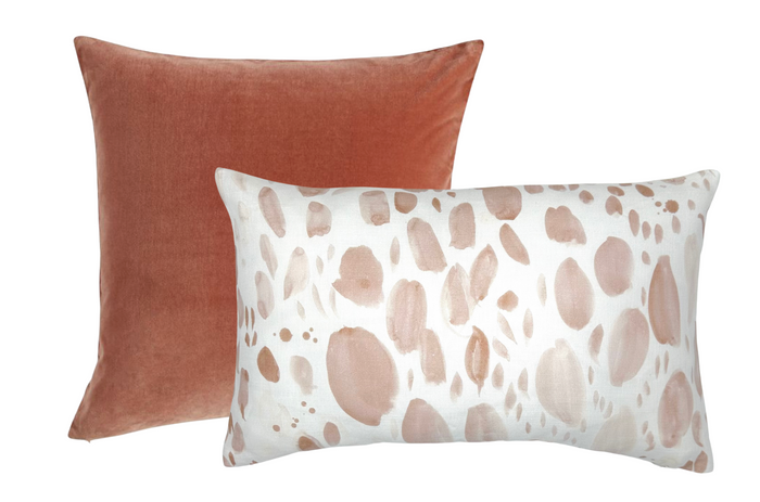 Dekowe Blooms Pillow Cover In Blushing Taupe