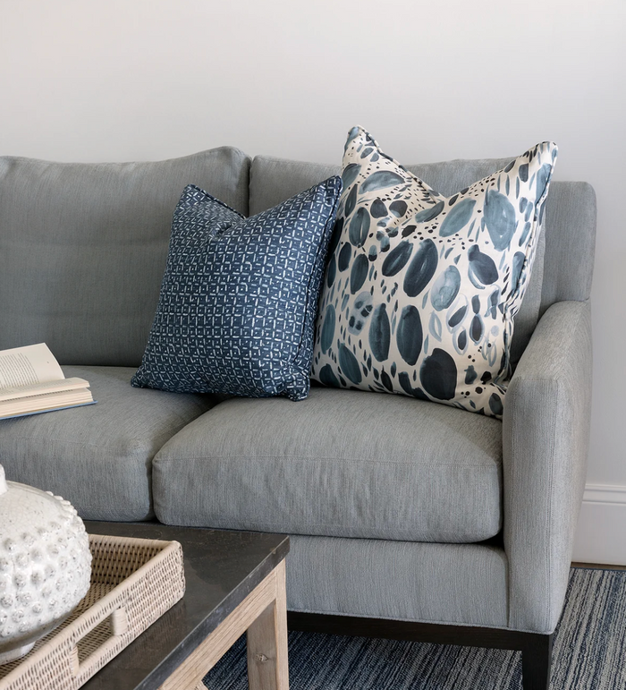 Dekowe Blooms Pillow Cover In Ocean Ombré