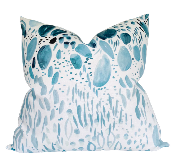 dekowe Blooms Pillow Cover in Ocean Ombré