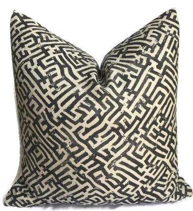 dekowe Byant Pillow Cover in Charcoal