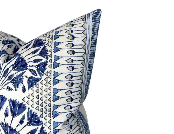 Dekowe Cairo Pillow Cover In Blue And White