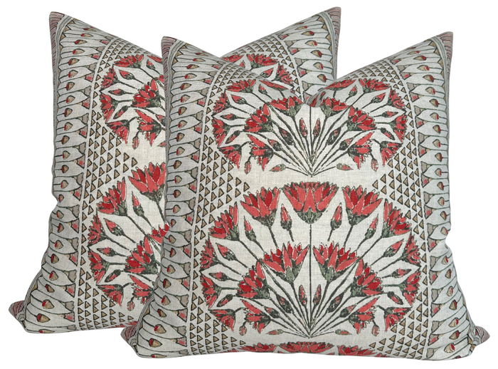 Dekowe Cairo Pillow Cover In Coral