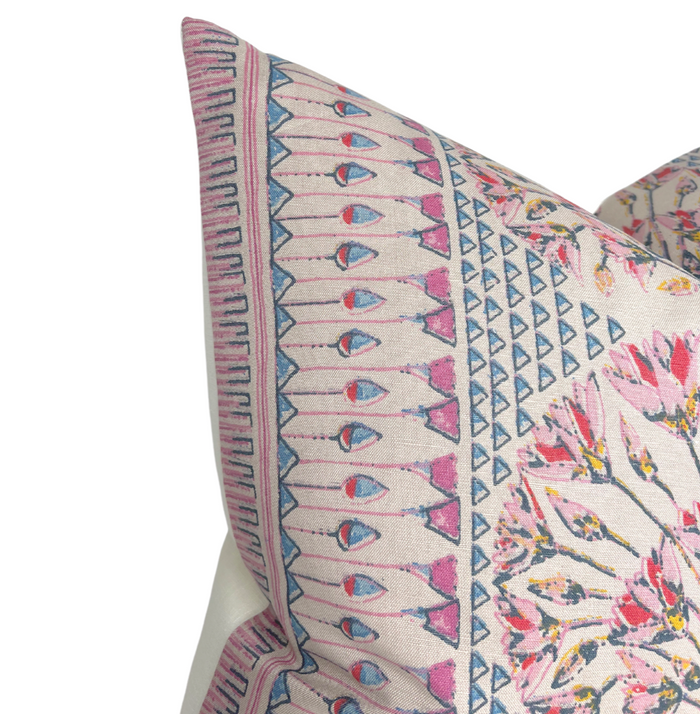 Dekowe Cairo Pillow Cover In Pink And Coral