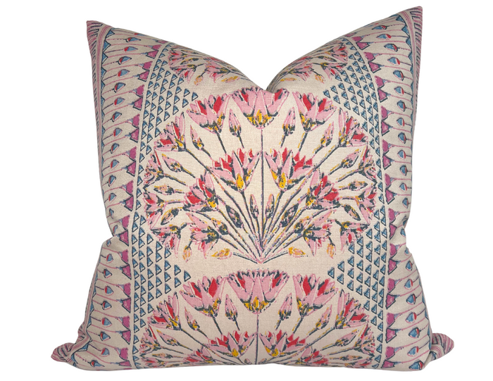 dekowe Cairo Pillow Cover in Pink and Coral