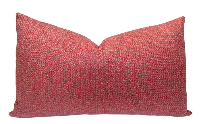 dekowe Cell Gridded Pillow Cover in Red