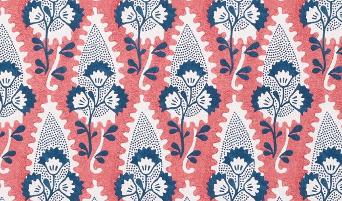 Dekowe Cornwall Floral Pillow Cover In Red