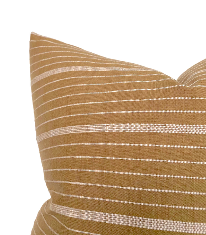 Dekowe Cusco Stripe Pillow Cover In Sand Brown