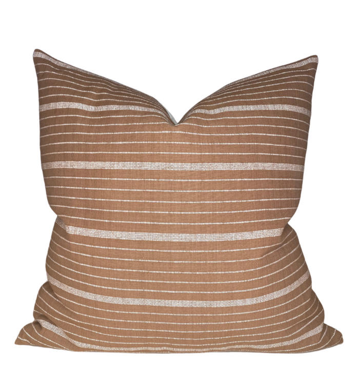 dekowe Cusco Stripe Pillow Cover in Terracotta