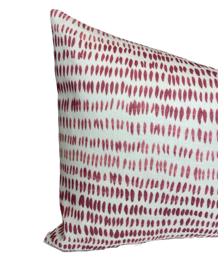 Dekowe Dashes Pillow Cover In Ruby
