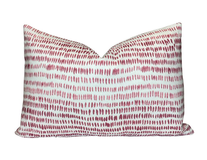 dekowe Dashes Pillow Cover in Ruby