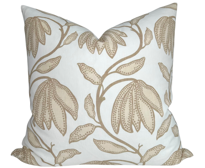 dekowe Desert Floral Pillow Cover in Birch Natural