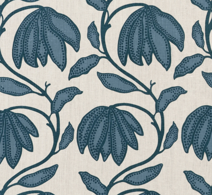 Dekowe Desert Floral Pillow Cover In Mineral Blue