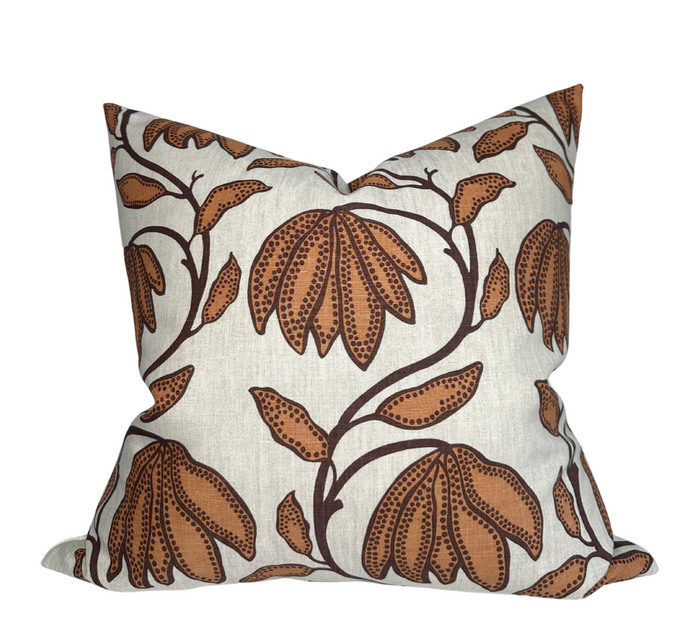 dekowe Desert Floral Pillow Cover in Ochre