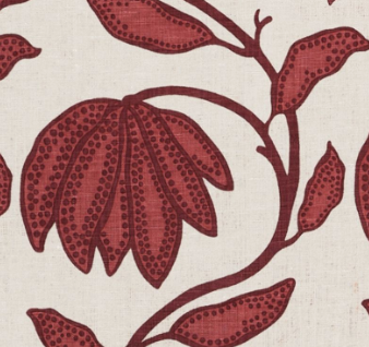 Dekowe Desert Floral Pillow Cover In Sunbaked Red