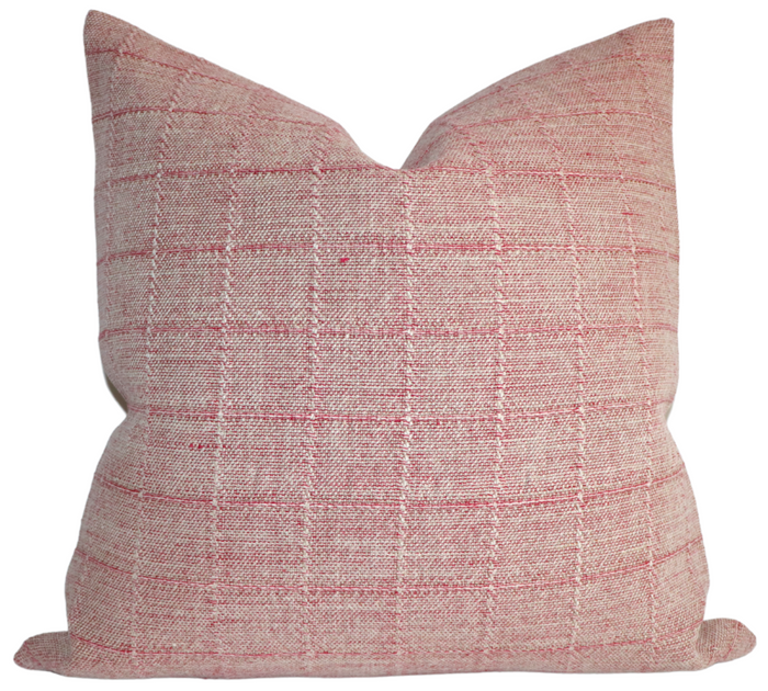 dekowe Elin Check Woven Pillow Cover in Brick